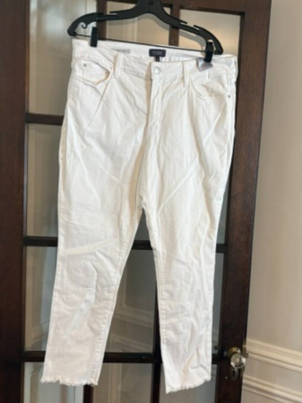 NYDJ Alina Ankle Jeans in White, Size 16